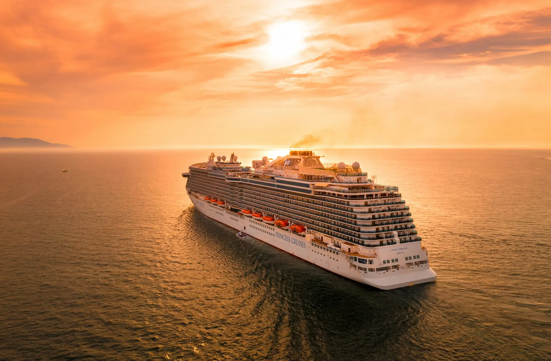 Cruise ship at sea
